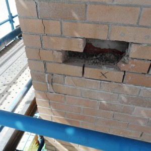 Brickwork cracking and detachment restoration